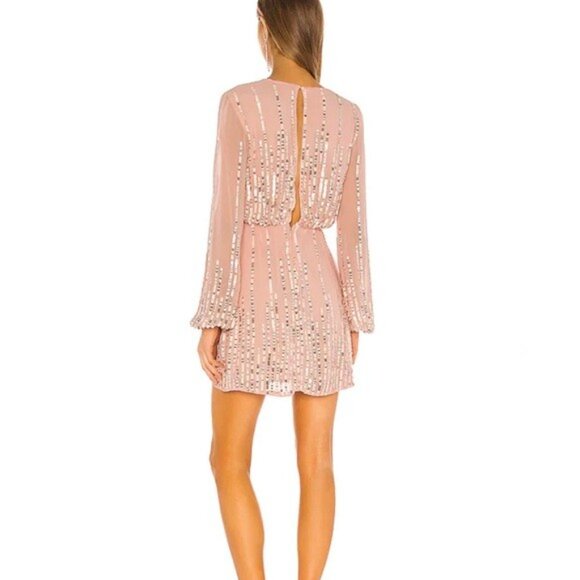 Lovers + Friends Poppy Mini Dress Pink Blush - Size Small (In New Condition) - Picture 3 of 8
